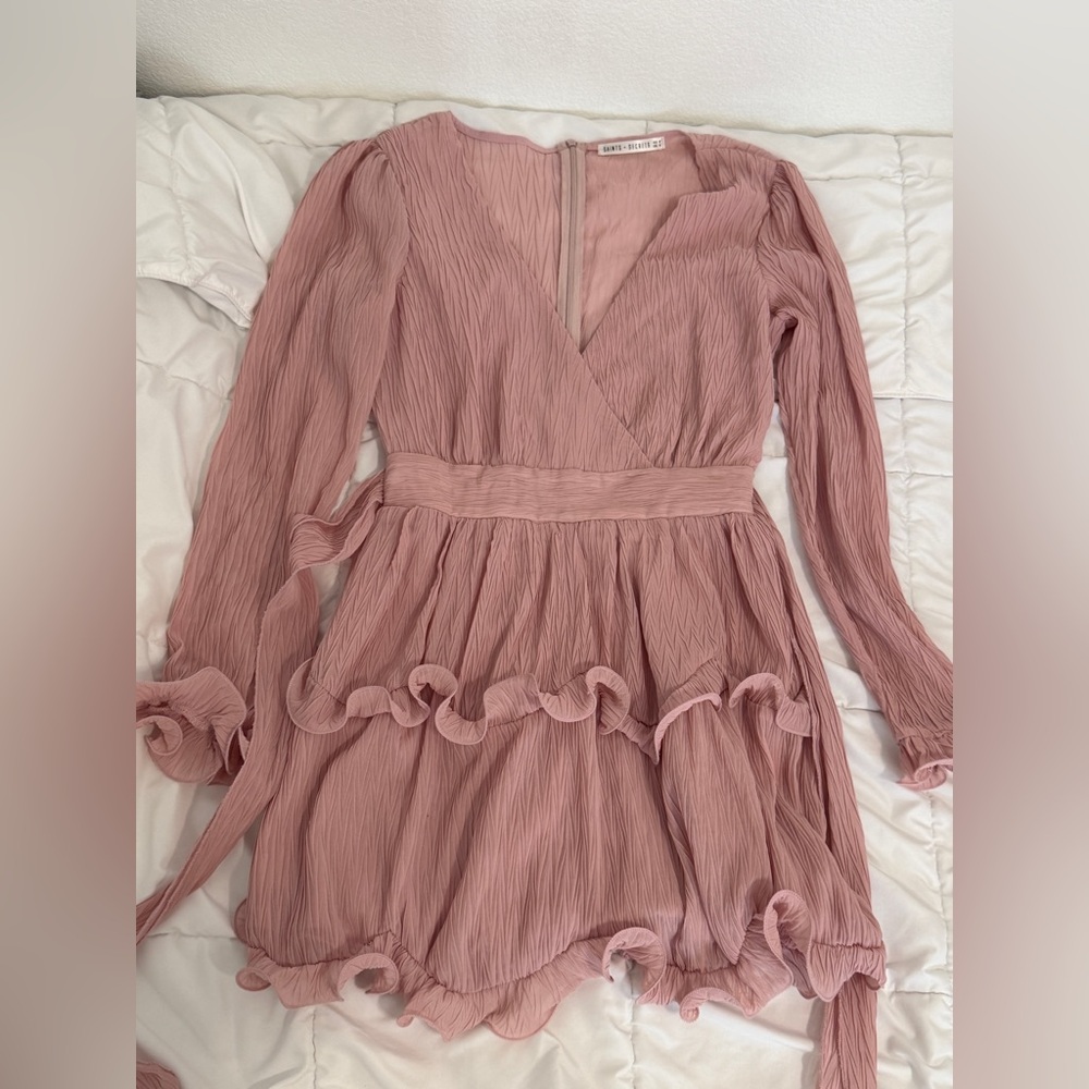 Pink Long Sleeve Dress